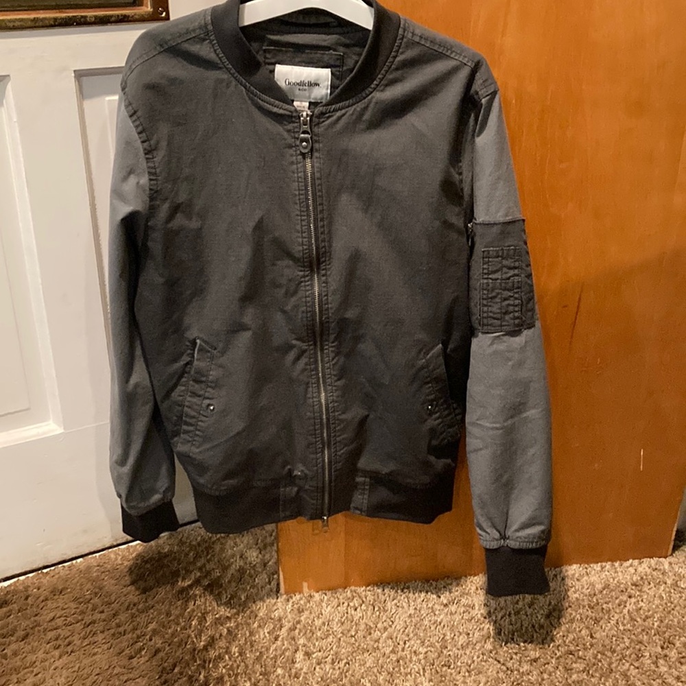 Mens goodfellow and co bomber jacket gray size small